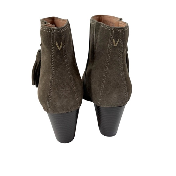 Vionic Waterproof Madeline Greige Suede Ankle Boot Bootie with Tassel Size 11 - Picture 7 of 13